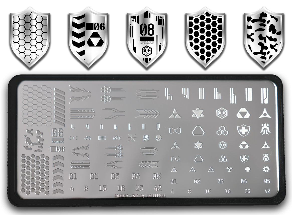 Mecha 001 Stampin' Plate by Skellebee