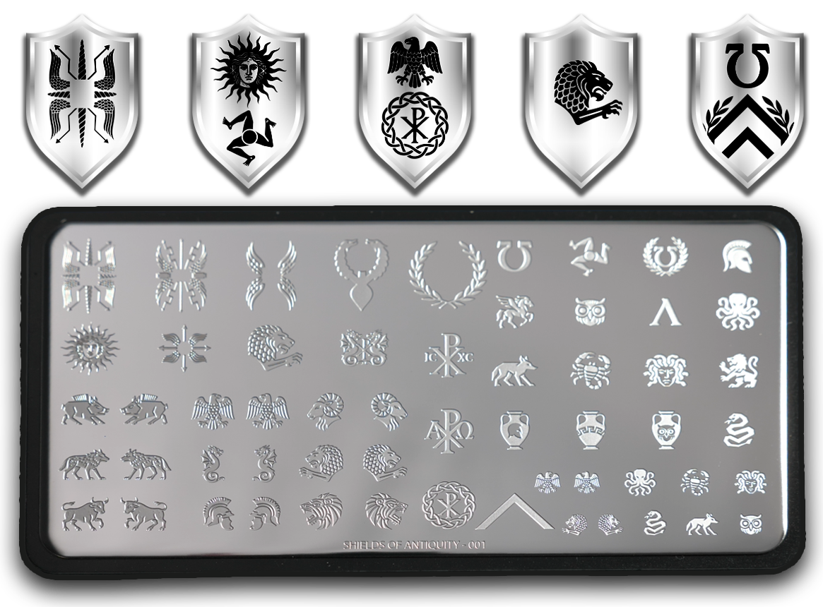 Shields of Antiquity 001 Stampin' Plate
