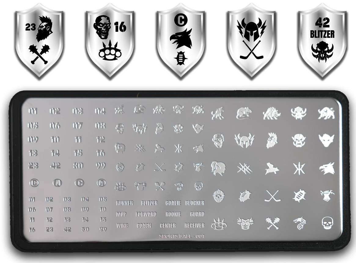 Sportsball 001 Stampin' Plate